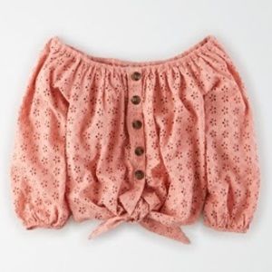 AE Long Sleeve Off-The-Shoulder Top (NEW)